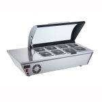 Витрина холодильная для ингредиентов 8*GN1/6 - 100 мм с передаточным столом Koreco RTW67L1 Koreco
